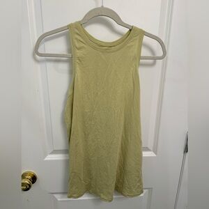Lululemon All Tied Up Tank Open Back Light Yellow/green